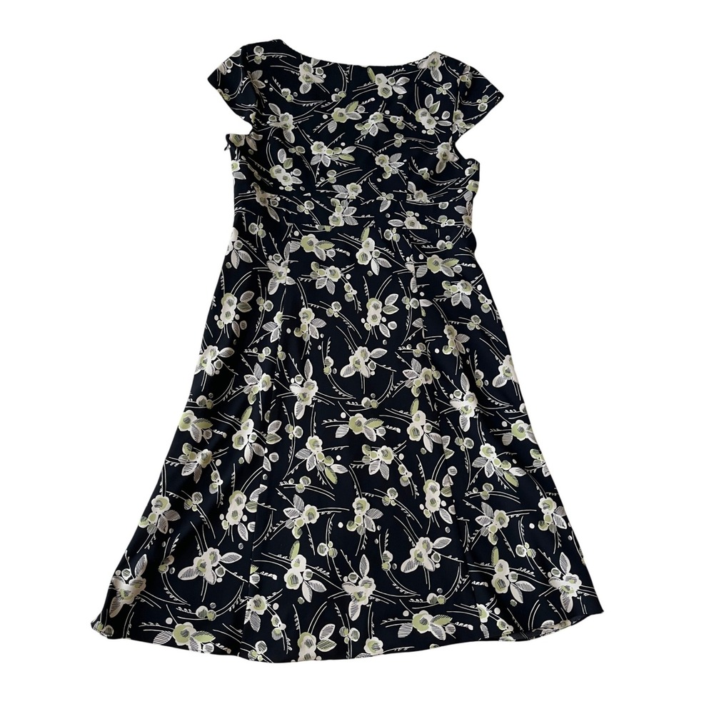 LOFT Chiffon Floral Empire Waist Midi Dress - Picture 4 of 7